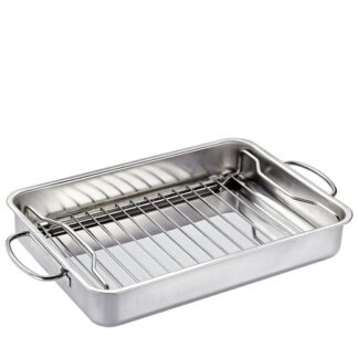 Küchenprofi Bradepande med rist, rustfri stål, STYLE