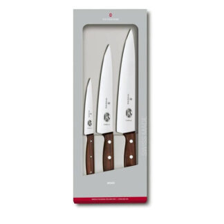 Victorinox Knivsæt 3 stk, Victorinox - med træhåndtag