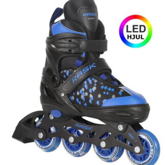 RASK SPLASH Rulleskøjte BLUE med LYS i ALLE HJUL