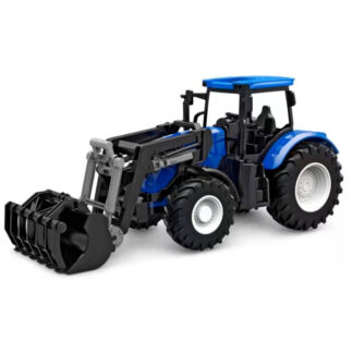Kids Globe Traktor (27 cm) med frontlæsser BLÅ