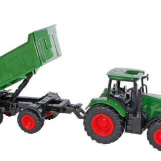 Kids Globe Traktor (41 cm) med vogn GRØN