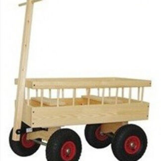 Trækvogn 2 personer luft hjul 80x40 cm